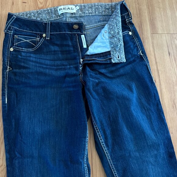 Ariat REAL Perfect Rise Arrow Danna Jeans Bootcut Dark Rise Western 33XL - Picture 4 of 9